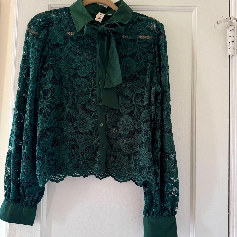 Anthropologie Dolan Left Coast Collection Lace Shirt Feminine OfficeSiren Career